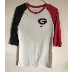 Georgia Bulldogs quarter length top